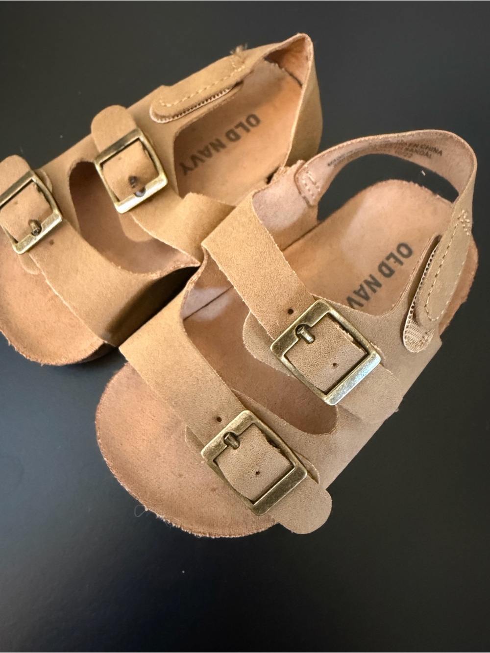 Old Navy Kids Suede-Look Buckle Sandals in Tan
